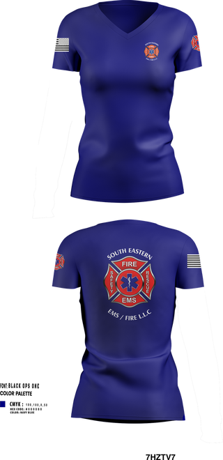 Womens Short Sleeve Vneck Shirt, SOUTH Eastern Ems/Fire, , Teamtime, Team time, sublimation, custom sports apparel, team uniforms, spirit wear, spiritwear, sports uniforms, custom shirts, team store, custom team store, fundraiser sports, apparel fundraiser