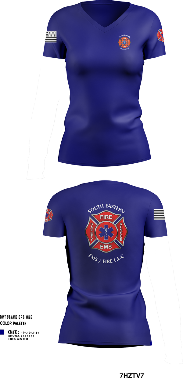 Womens Short Sleeve Vneck Shirt, SOUTH Eastern Ems/Fire, , Teamtime, Team time, sublimation, custom sports apparel, team uniforms, spirit wear, spiritwear, sports uniforms, custom shirts, team store, custom team store, fundraiser sports, apparel fundraiser