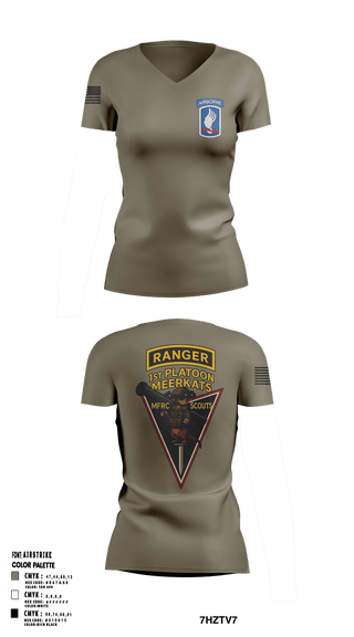 Womens Short Sleeve Vneck Shirt, MFRC 173rd, Army, Teamtime, Team time, sublimation, custom sports apparel, team uniforms, spirit wear, spiritwear, sports uniforms, custom shirts, team store, custom team store, fundraiser sports, apparel fundraiser