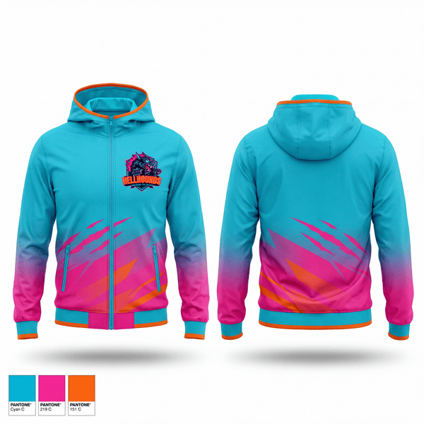 Windbreaker, HELLHOUNDS, Baseball, Teamtime, Team time, sublimation, custom sports apparel, team uniforms, spirit wear, spiritwear, sports uniforms, custom shirts, team store, custom team store, fundraiser sports, apparel fundraiser
