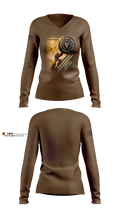 D/2-43 Women's Long Sleeve V-neck Shirt - 10