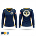 Clay High NJROTC 37105049 Women's Long Sleeve V-neck Shirt - 10