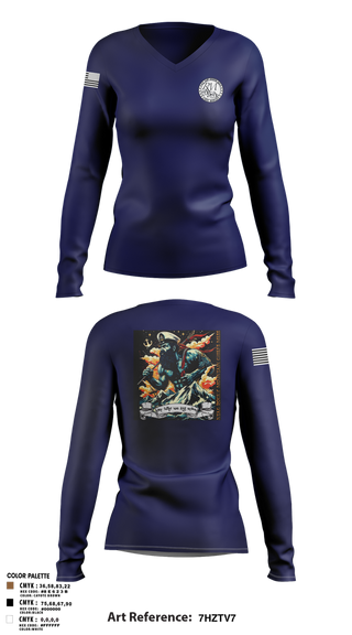 Womens Long Sleeve Vneck Shirt, Ntag Rocky Mountain, , Teamtime, Team time, sublimation, custom sports apparel, team uniforms, spirit wear, spiritwear, sports uniforms, custom shirts, team store, custom team store, fundraiser sports, apparel fundraiser