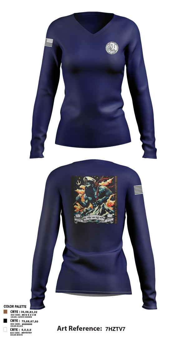 Womens Long Sleeve Vneck Shirt, Ntag Rocky Mountain, , Teamtime, Team time, sublimation, custom sports apparel, team uniforms, spirit wear, spiritwear, sports uniforms, custom shirts, team store, custom team store, fundraiser sports, apparel fundraiser