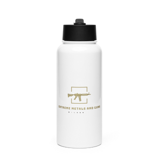Extreme Metals and Guns 39947624 Stainless Steel Water Bottle with a Straw Lid