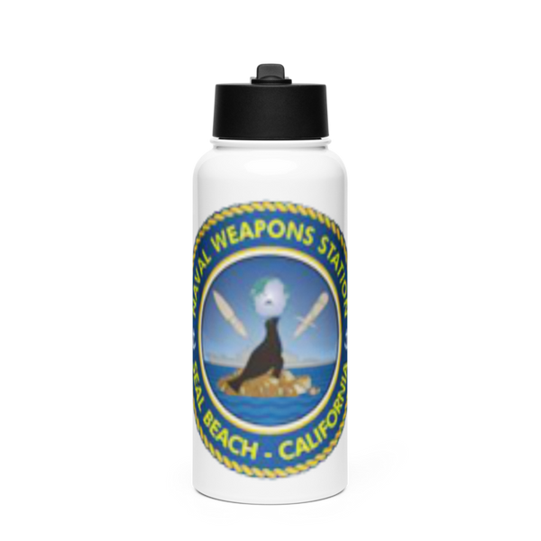 NWS (Naval Weapons Station) Seal Beach 83046355 Stainless Steel Water Bottle with a Straw Lid