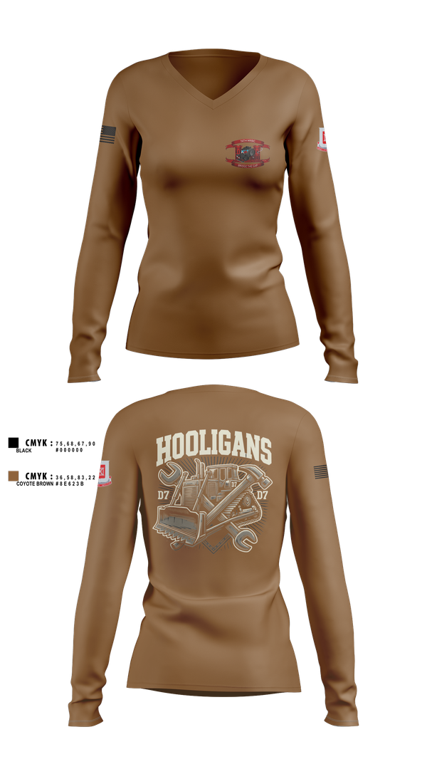Womens Long Sleeve Vneck Shirt, 74th MRBC, , Teamtime, Team time, sublimation, custom sports apparel, team uniforms, spirit wear, spiritwear, sports uniforms, custom shirts, team store, custom team store, fundraiser sports, apparel fundraiser