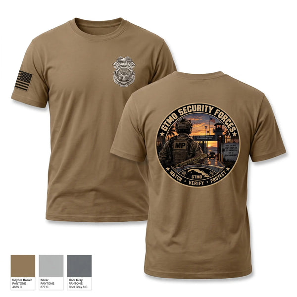 Old School Cotton Feel Shirt, 345 MP CO 3rd PLT, Army, Teamtime, Team time, sublimation, custom sports apparel, team uniforms, spirit wear, spiritwear, sports uniforms, custom shirts, team store, custom team store, fundraiser sports, apparel fundraiser