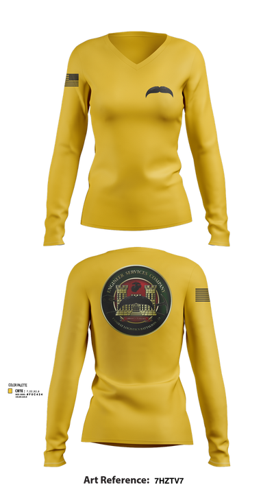 Engineers Services Company 56749194 Women's Long Sleeve V-neck Shirt - 23