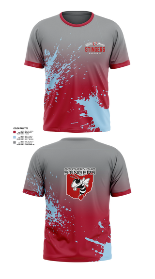 Short Sleeve Performance Shirt, Southern Ohio Stingers, Baseball, Teamtime, Team time, sublimation, custom sports apparel, team uniforms, spirit wear, spiritwear, sports uniforms, custom shirts, team store, custom team store, fundraiser sports, apparel fundraiser