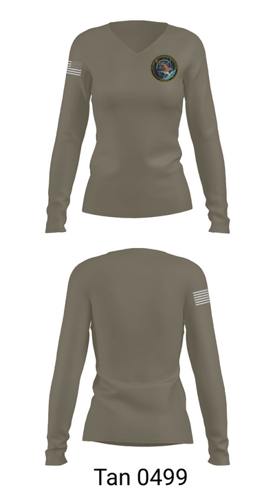 Naval Computer and Telecoms Station 86798210 Women's Long Sleeve V-neck Shirt - 73