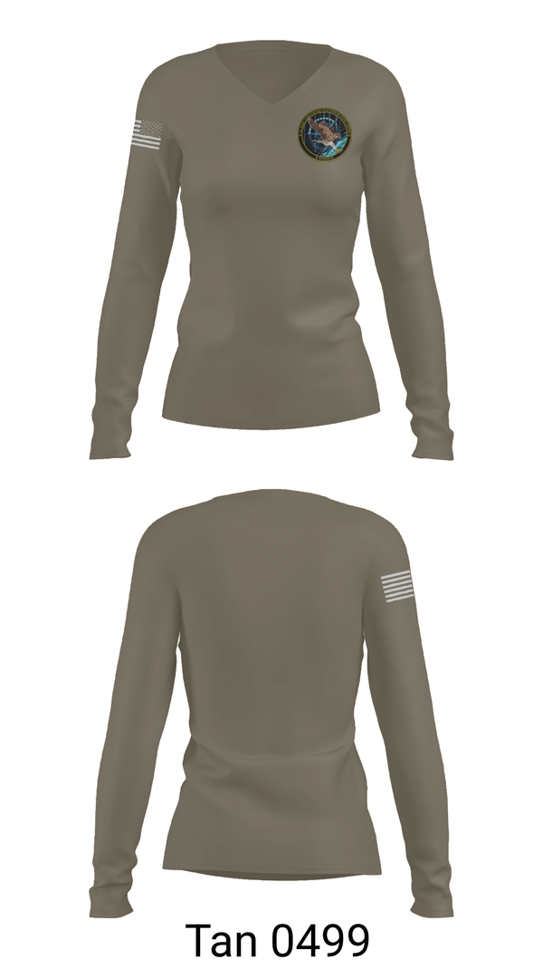 Womens Long Sleeve Vneck Shirt, Naval Computer and Telecoms Station, , Teamtime, Team time, sublimation, custom sports apparel, team uniforms, spirit wear, spiritwear, sports uniforms, custom shirts, team store, custom team store, fundraiser sports, apparel fundraiser