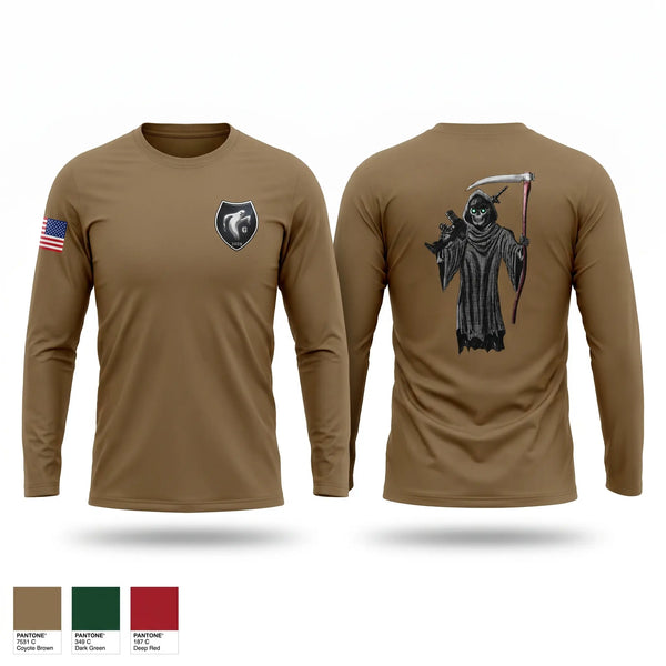 Long Sleeve Performance Shirt, 2/2CR Ghost Troop 1st Platoon, Army, Teamtime, Team time, sublimation, custom sports apparel, team uniforms, spirit wear, spiritwear, sports uniforms, custom shirts, team store, custom team store, fundraiser sports, apparel fundraiser