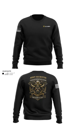 Crew Neck Sweatshirt, Recruiter, Army, Teamtime, Team time, sublimation, custom sports apparel, team uniforms, spirit wear, spiritwear, sports uniforms, custom shirts, team store, custom team store, fundraiser sports, apparel fundraiser