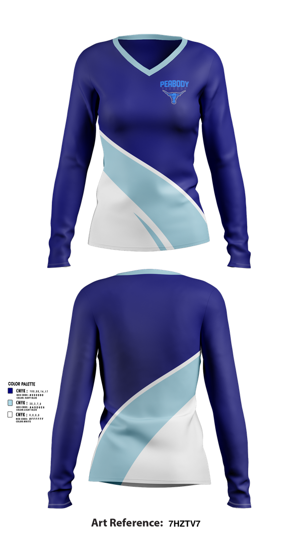 Womens Long Sleeve Vneck Shirt, Peabody Tanners Gymnastics, Spirit Store, Teamtime, Team time, sublimation, custom sports apparel, team uniforms, spirit wear, spiritwear, sports uniforms, custom shirts, team store, custom team store, fundraiser sports, apparel fundraiser