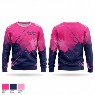 Crew Neck Sweatshirt, Carolina Misfits, Softball, Teamtime, Team time, sublimation, custom sports apparel, team uniforms, spirit wear, spiritwear, sports uniforms, custom shirts, team store, custom team store, fundraiser sports, apparel fundraiser