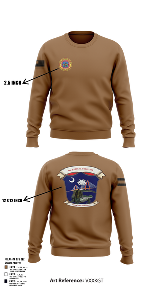 Crew Neck Sweatshirt, 4th Medical Logistics, Marines, Teamtime, Team time, sublimation, custom sports apparel, team uniforms, spirit wear, spiritwear, sports uniforms, custom shirts, team store, custom team store, fundraiser sports, apparel fundraiser