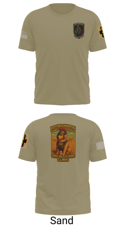 SCC 10th Field Hospital 86139824 Old School Cotton Feel Shirt - 90