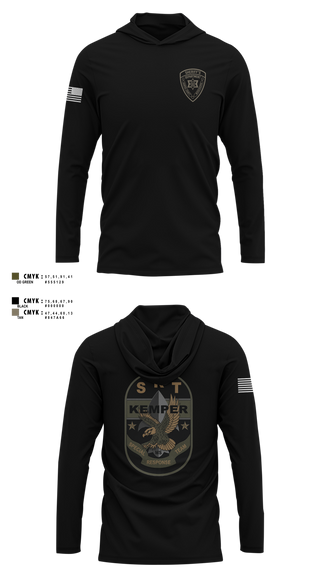 Long Sleeve Hooded Sun Shirt, Kemper County Sheriff’s Office, Police, Teamtime, Team time, sublimation, custom sports apparel, team uniforms, spirit wear, spiritwear, sports uniforms, custom shirts, team store, custom team store, fundraiser sports, apparel fundraiser