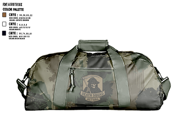 Duffle Bag, Death Squad Actual, E-Sports, Teamtime, Team time, sublimation, custom sports apparel, team uniforms, spirit wear, spiritwear, sports uniforms, custom shirts, team store, custom team store, fundraiser sports, apparel fundraiser