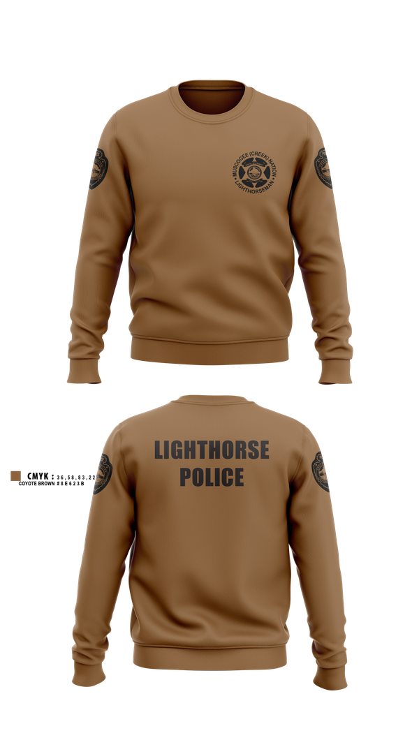 Crew Neck Sweatshirt, Muscogee Nation Lighthorse Police North Patrol District, Police, Teamtime, Team time, sublimation, custom sports apparel, team uniforms, spirit wear, spiritwear, sports uniforms, custom shirts, team store, custom team store, fundraiser sports, apparel fundraiser