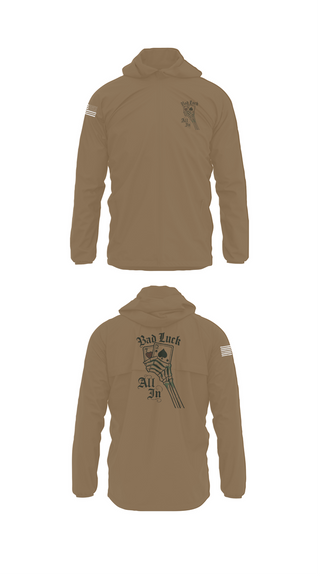 Windbreaker, 4th plt bad luck, Army, Teamtime, Team time, sublimation, custom sports apparel, team uniforms, spirit wear, spiritwear, sports uniforms, custom shirts, team store, custom team store, fundraiser sports, apparel fundraiser