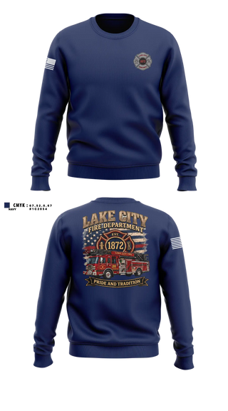 Crew Neck Sweatshirt, Lake City Fire Department, Fire Department, Teamtime, Team time, sublimation, custom sports apparel, team uniforms, spirit wear, spiritwear, sports uniforms, custom shirts, team store, custom team store, fundraiser sports, apparel fundraiser