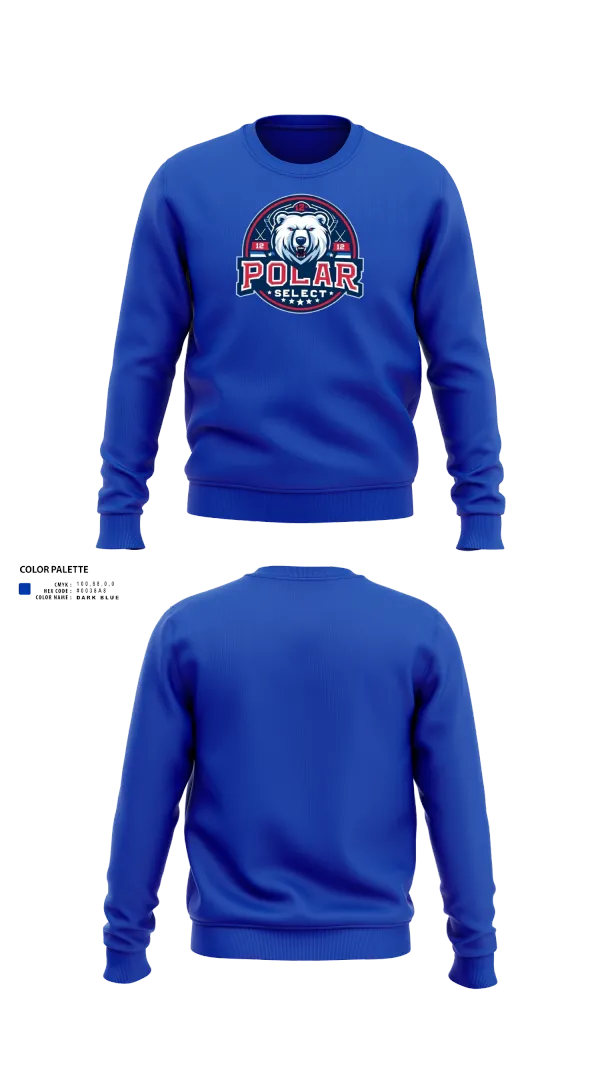 Crew Neck Sweatshirt, Polar Select, Ice Hockey, Teamtime, Team time, sublimation, custom sports apparel, team uniforms, spirit wear, spiritwear, sports uniforms, custom shirts, team store, custom team store, fundraiser sports, apparel fundraiser