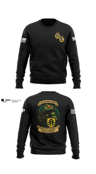 Crew Neck Sweatshirt, 333D MP BDE, Army, Teamtime, Team time, sublimation, custom sports apparel, team uniforms, spirit wear, spiritwear, sports uniforms, custom shirts, team store, custom team store, fundraiser sports, apparel fundraiser