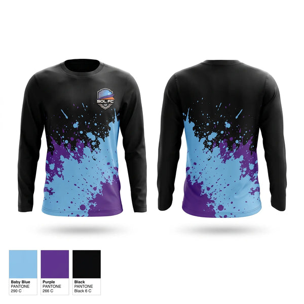 Long Sleeve Performance Shirt, Sol FC, Men's Soccer, Teamtime, Team time, sublimation, custom sports apparel, team uniforms, spirit wear, spiritwear, sports uniforms, custom shirts, team store, custom team store, fundraiser sports, apparel fundraiser