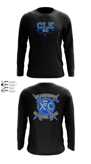 Long Sleeve Performance Shirt, CLE Knights, Cross Country, Teamtime, Team time, sublimation, custom sports apparel, team uniforms, spirit wear, spiritwear, sports uniforms, custom shirts, team store, custom team store, fundraiser sports, apparel fundraiser