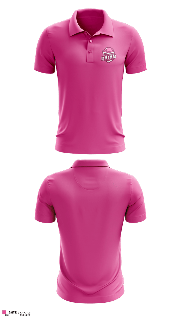 Short Sleeve Performance Polo, Illinois Dream, Women's Basketball, Teamtime, Team time, sublimation, custom sports apparel, team uniforms, spirit wear, spiritwear, sports uniforms, custom shirts, team store, custom team store, fundraiser sports, apparel fundraiser