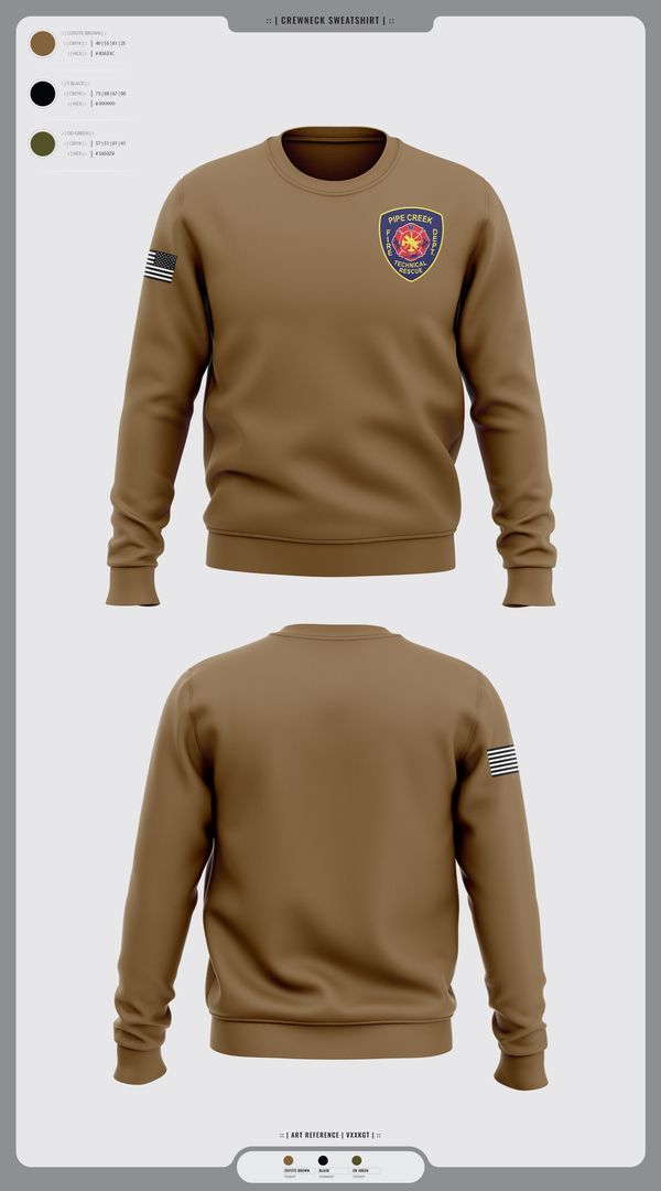 Crew Neck Sweatshirt, PCFD, , Teamtime, Team time, sublimation, custom sports apparel, team uniforms, spirit wear, spiritwear, sports uniforms, custom shirts, team store, custom team store, fundraiser sports, apparel fundraiser
