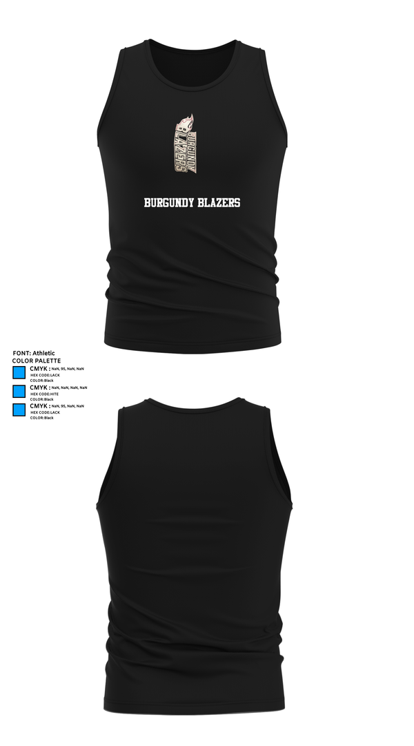 Tank Top, Burgundy Blazers, Women's Volleyball, Teamtime, Team time, sublimation, custom sports apparel, team uniforms, spirit wear, spiritwear, sports uniforms, custom shirts, team store, custom team store, fundraiser sports, apparel fundraiser