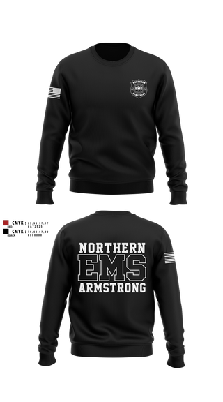 Crew Neck Sweatshirt, Northern Armstrong EMS, EMS/EMT, Teamtime, Team time, sublimation, custom sports apparel, team uniforms, spirit wear, spiritwear, sports uniforms, custom shirts, team store, custom team store, fundraiser sports, apparel fundraiser