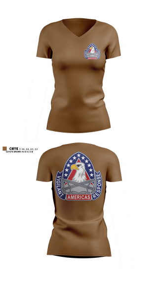 Womens Short Sleeve Vneck Shirt, 410th Contracting Support Brigade, Army, Teamtime, Team time, sublimation, custom sports apparel, team uniforms, spirit wear, spiritwear, sports uniforms, custom shirts, team store, custom team store, fundraiser sports, apparel fundraiser