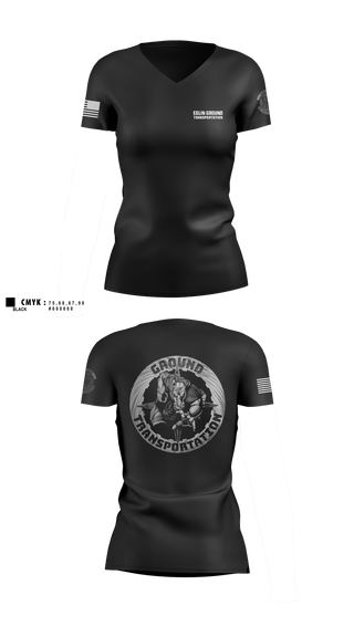 Womens Short Sleeve Vneck Shirt, 96 LRS Ground Transportation, Air Force, Teamtime, Team time, sublimation, custom sports apparel, team uniforms, spirit wear, spiritwear, sports uniforms, custom shirts, team store, custom team store, fundraiser sports, apparel fundraiser