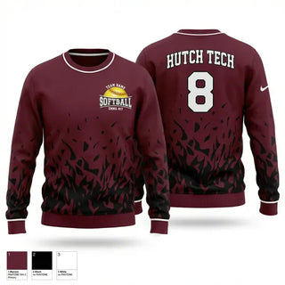 Crew Neck Sweatshirt, Hutch Tech Softball, Softball, Teamtime, Team time, sublimation, custom sports apparel, team uniforms, spirit wear, spiritwear, sports uniforms, custom shirts, team store, custom team store, fundraiser sports, apparel fundraiser