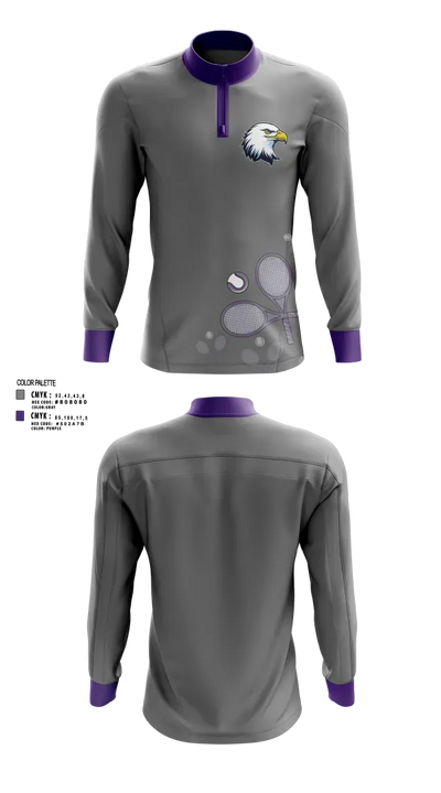 Albion Purple Eagles 96100388 Quarter Zip Jacket - 3