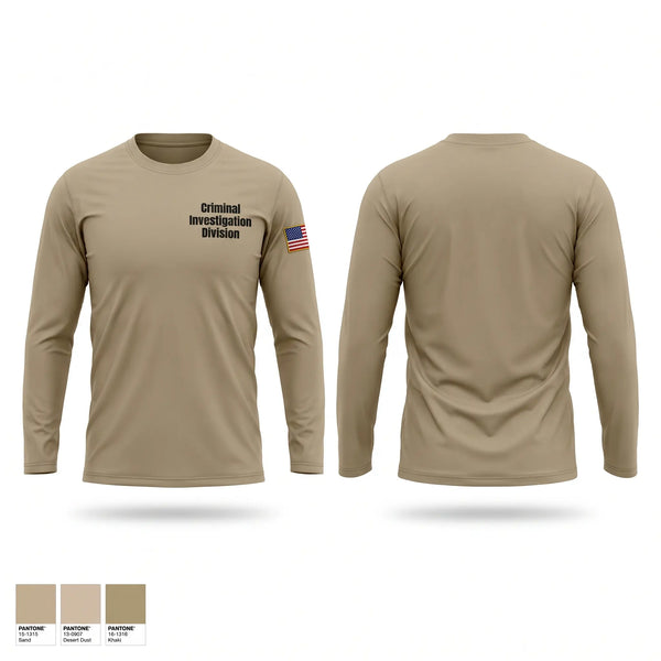 Long Sleeve Performance Shirt, Criminal Investigation Division, Police, Teamtime, Team time, sublimation, custom sports apparel, team uniforms, spirit wear, spiritwear, sports uniforms, custom shirts, team store, custom team store, fundraiser sports, apparel fundraiser