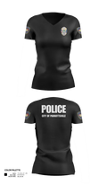 Parrottsville police 36628985 Women's Short Sleeve V-neck Shirt - 30
