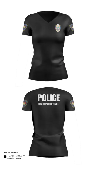 Womens Short Sleeve Vneck Shirt, Parrottsville police, Police, Teamtime, Team time, sublimation, custom sports apparel, team uniforms, spirit wear, spiritwear, sports uniforms, custom shirts, team store, custom team store, fundraiser sports, apparel fundraiser