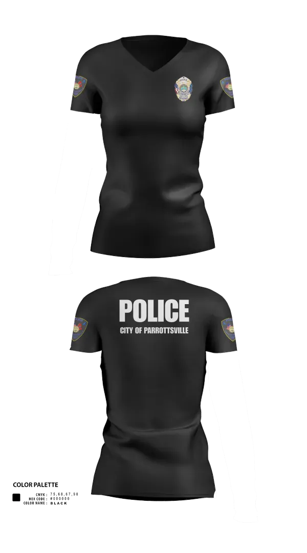 Womens Short Sleeve Vneck Shirt, Parrottsville police, Police, Teamtime, Team time, sublimation, custom sports apparel, team uniforms, spirit wear, spiritwear, sports uniforms, custom shirts, team store, custom team store, fundraiser sports, apparel fundraiser