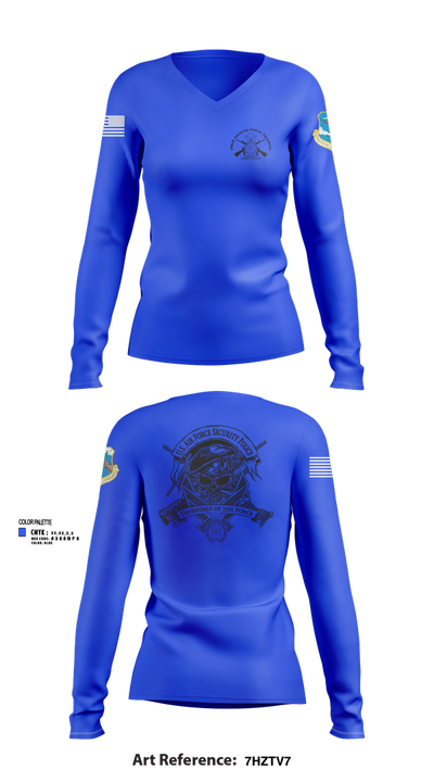 380th Security Police Squadron 85446587 Women's Long Sleeve V-neck Shirt - 101
