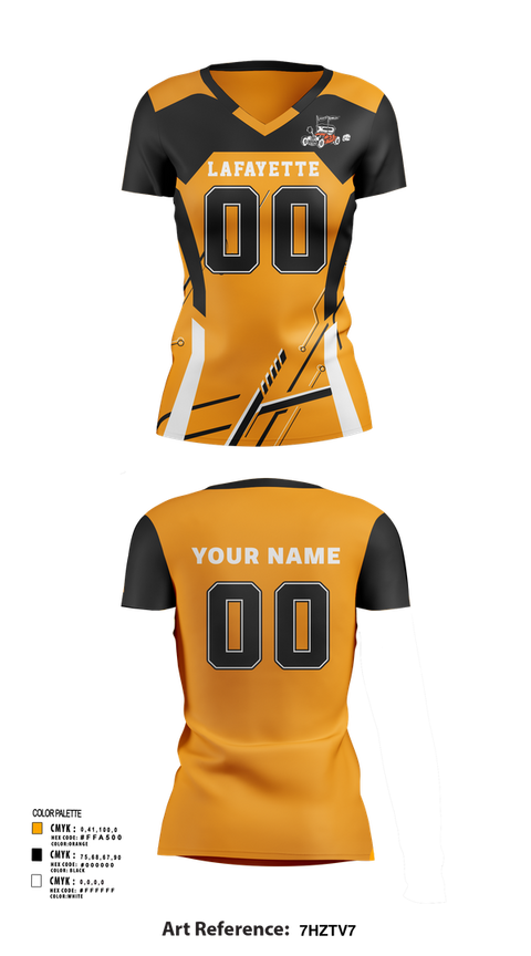 Womens Short Sleeve Vneck Shirt, Lafayette Middle School Volleyball, Women's Volleyball, Teamtime, Team time, sublimation, custom sports apparel, team uniforms, spirit wear, spiritwear, sports uniforms, custom shirts, team store, custom team store, fundraiser sports, apparel fundraiser