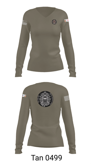 Womens Long Sleeve Vneck Shirt, , Army, Teamtime, Team time, sublimation, custom sports apparel, team uniforms, spirit wear, spiritwear, sports uniforms, custom shirts, team store, custom team store, fundraiser sports, apparel fundraiser