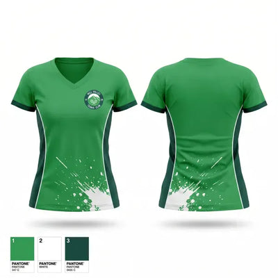 Mill Valley Tennis Club 32972266 Women's Short Sleeve V-neck Shirt - 1