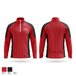 Quarter Zip Jacket, Lorena Lightning, Baseball, Teamtime, Team time, sublimation, custom sports apparel, team uniforms, spirit wear, spiritwear, sports uniforms, custom shirts, team store, custom team store, fundraiser sports, apparel fundraiser
