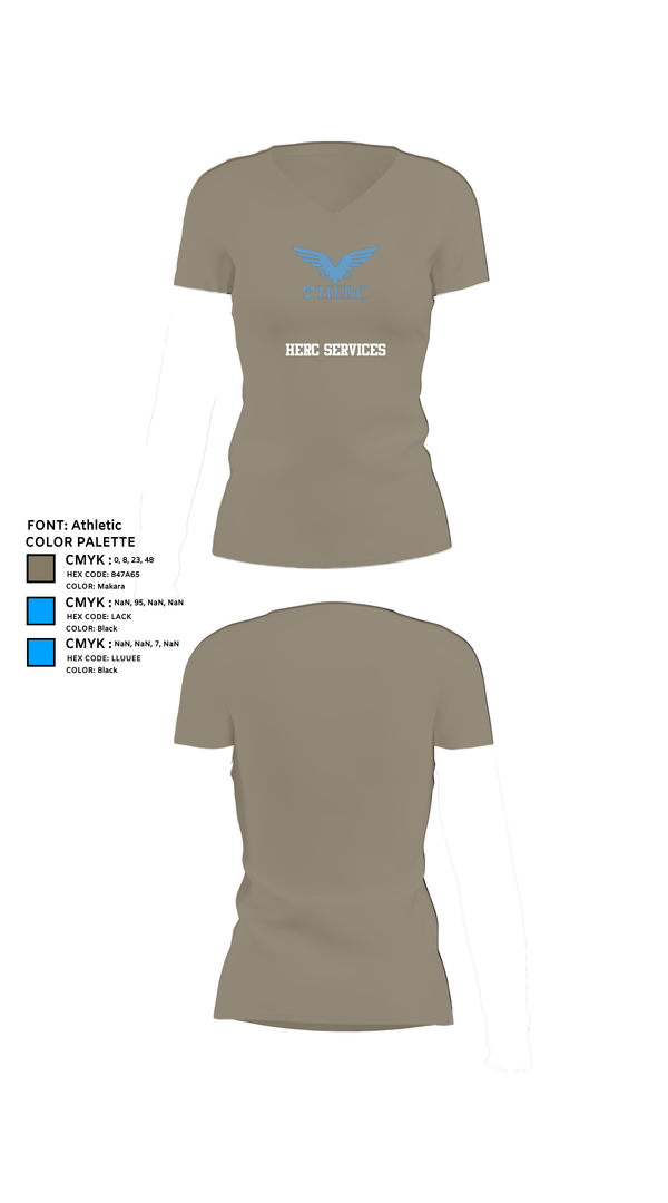 Womens Short Sleeve Vneck Shirt, Herc Services, , Teamtime, Team time, sublimation, custom sports apparel, team uniforms, spirit wear, spiritwear, sports uniforms, custom shirts, team store, custom team store, fundraiser sports, apparel fundraiser
