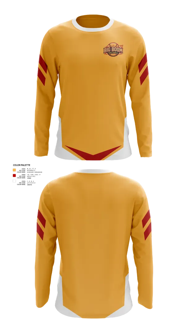 Long Sleeve Performance Shirt, Big Boom, Softball, Teamtime, Team time, sublimation, custom sports apparel, team uniforms, spirit wear, spiritwear, sports uniforms, custom shirts, team store, custom team store, fundraiser sports, apparel fundraiser